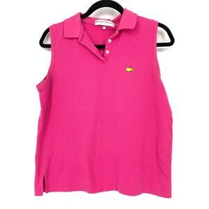 Vintage Masters Collection Polo Tank Top Womens Sz Large Pink Logo 100% Cotton